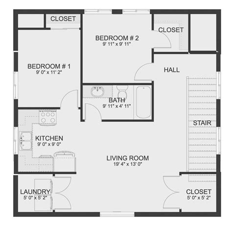 open floorplan 900sqft metal box|900 sq ft homes.